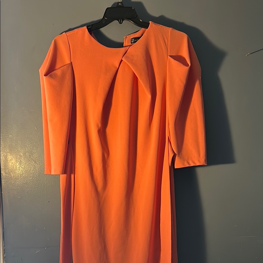 Elegant Orange Women's Dress
